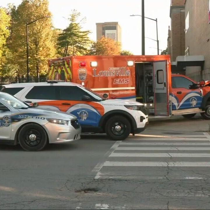 4 people injured after ambulance crashes into JCPS school in downtown Louisville